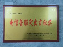 電信普服突出貢獻(xiàn)獎(jiǎng)