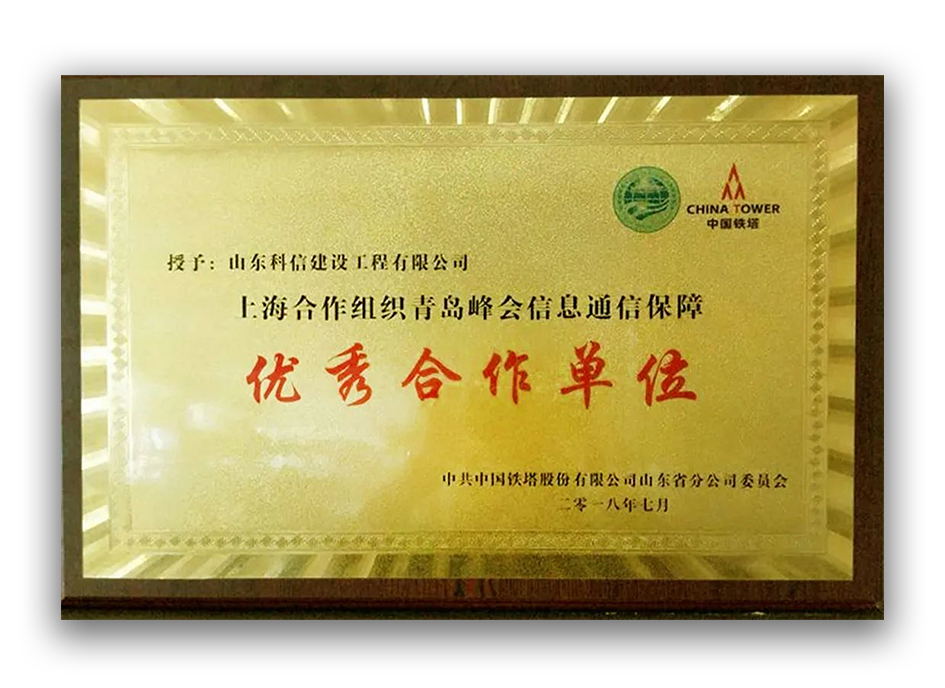 上海峰會(huì)優(yōu)秀合作伙伴